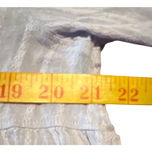 American Eagle Babydoll tiered open Back Boho Bohemian Blue top Size XL - Picture 4 of 8